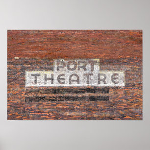 Port Theatre Sign, Port St. Joe, Florida Poster
