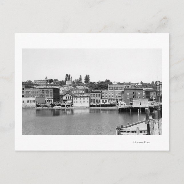 Port Townsend, WA Waterfront Town View Photograp Postcard (Front)