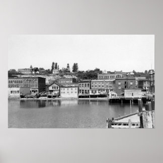 Port Townsend, WA Waterfront Town View Photograp Poster