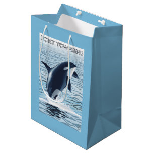 Port Townsend, WashingtonOrca Jumping Medium Gift Bag