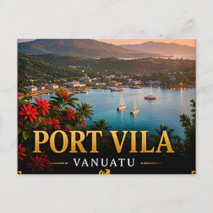 Port Vila Travel Keepsake For First Time Visitors Postcard