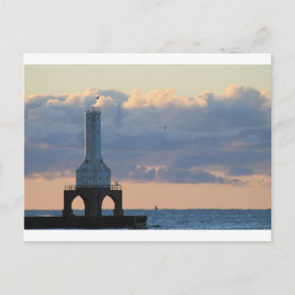Port Washington, Wi. Lighthouse Postcard