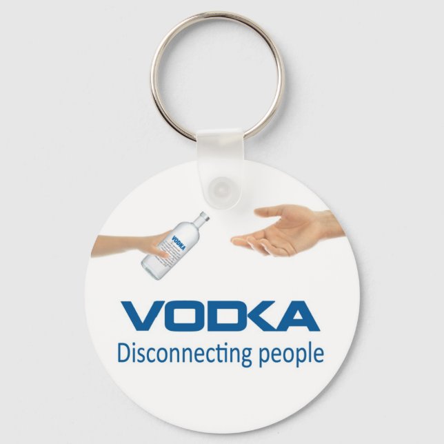 Porta chaves Vodka - Disconnecting people Key Ring (Front)