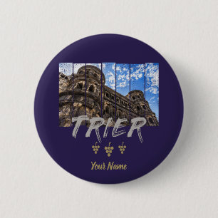 Porta Nigra in Trier vintage Moselle Souvenir 6 Cm Round Badge