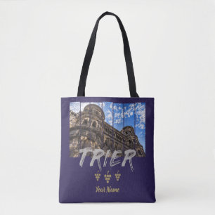 Porta Nigra in Trier vintage Moselle Souvenir Tote Bag