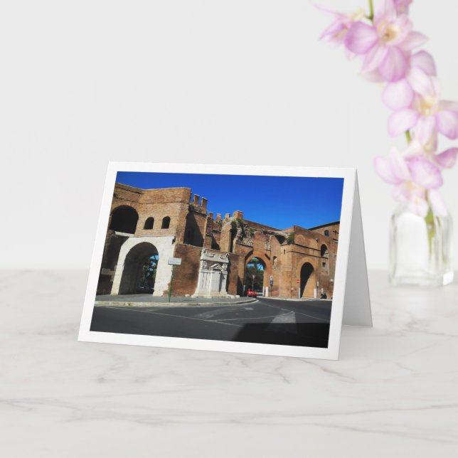 Porta Pinciana Gate, Aurelian Walls, Rome, Italy Card (Orchid)