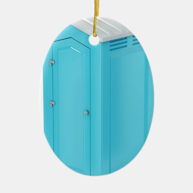 Portable chemical toilet ceramic tree decoration (Front)