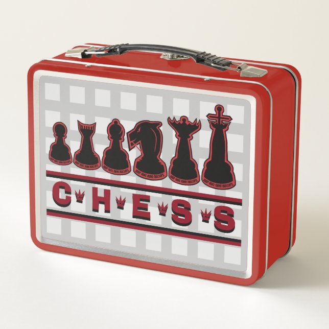 Portable Chess Board 2.0 Metal Lunchbox (Back)