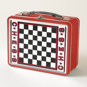 Portable Chess Board Metal Lunchbox