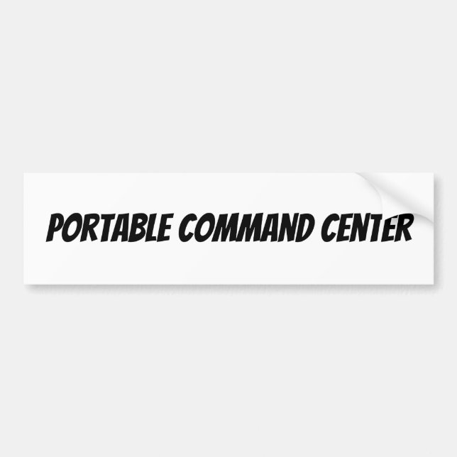 portable command center bumper sticker (Front)