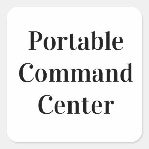 Portable command centre square sticker