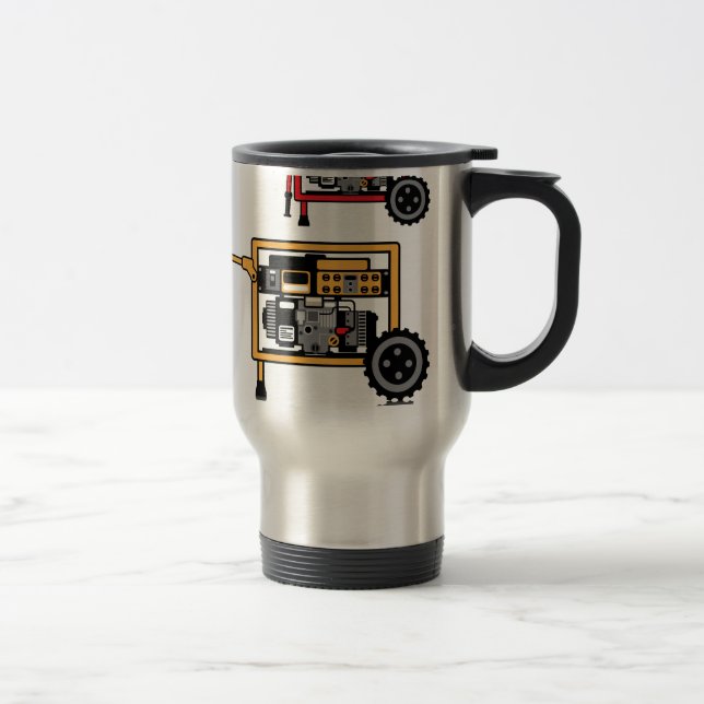 Portable Generator vector Travel Mug (Right)