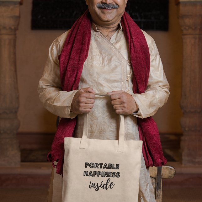 Portable Happiness Inside Motivational Inspiration Tote Bag (Shop now and share the joy on the go!)