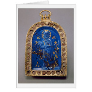 Portable Icon, probably mediaeval (lapis lazuli)