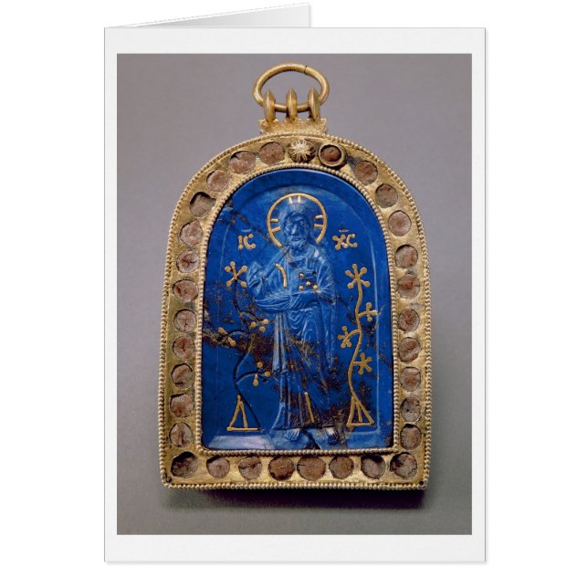 Portable Icon, probably mediaeval (lapis lazuli) (Front)
