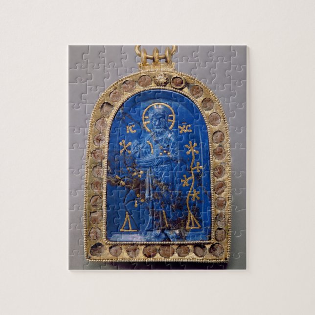 Portable Icon, probably mediaeval (lapis lazuli) Jigsaw Puzzle (Vertical)