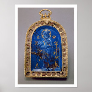 Portable Icon, probably mediaeval (lapis lazuli) Poster