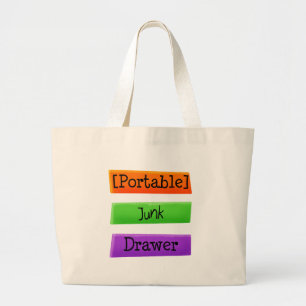 Portable Junk Drawer Large Tote Bag