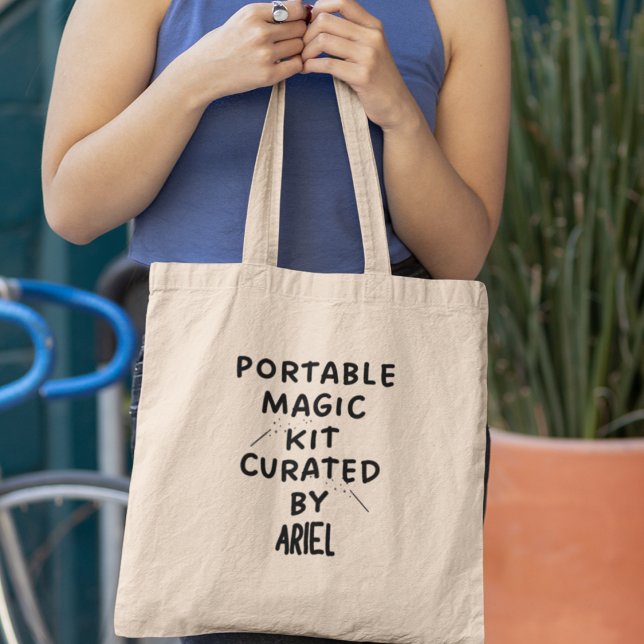 Portable Magic Kit Personalised Funny Quirky Gift Tote Bag (Add your name, embrace the magic, and embark on new horizons today!)