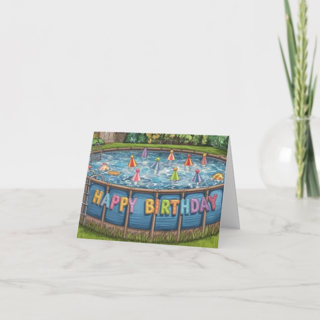 portable pool birthday card (Front)