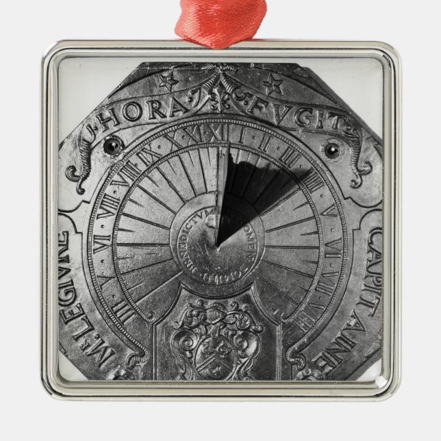 Portable Sundial, from Sierk Castle  1756 Metal Tree Decoration (Front)