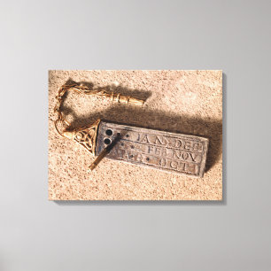 Portable sundial, silver and gold, 10th century (d canvas print