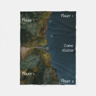 Portable Tabletop Gaming Map Water Landing Dock Fleece Blanket