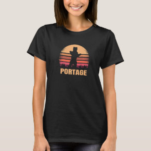Portage Alaska Vintage Bear Ak Retro Distressed 80 T-Shirt