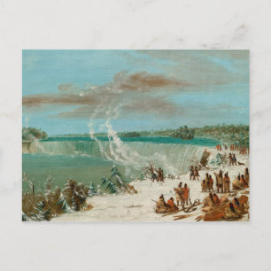 Portage Around the Falls of Niagara at Table Rock Postcard