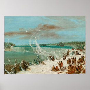 Portage Around the Falls of Niagara at Table Rock Poster