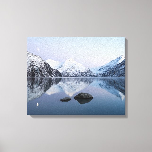 Portage Lake Twilight Canvas Print (Front)