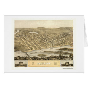 Portage, WI Panoramic Map - 1868