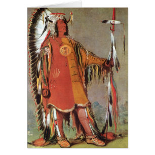 Portait of Indian Chief Mato-Tope by George Catlin