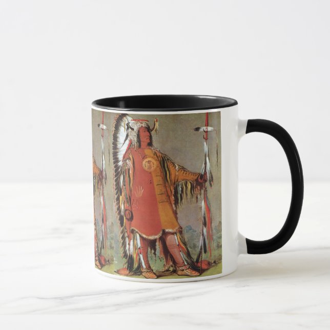 Portait of Indian Chief Mato-Tope by George Catlin Mug (Right)