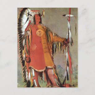 Portait of Indian Chief Mato-Tope by George Catlin Postcard
