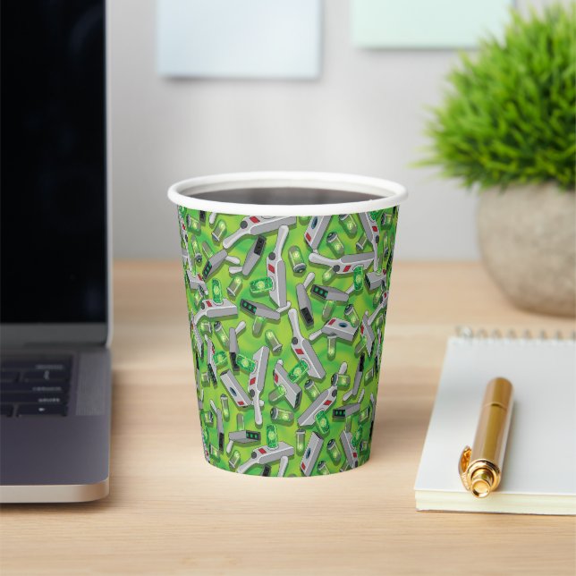 Portal Gun Pattern Paper Cups (Insitu)