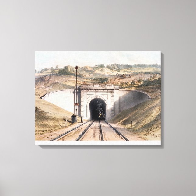 Portal of Brunel's box tunnel near Bath Canvas Print (Front)