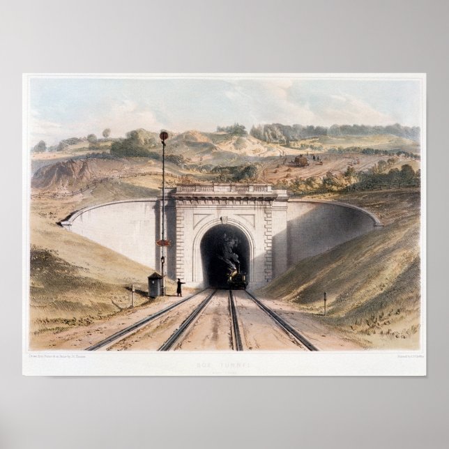 Portal of Brunel's box tunnel near Bath Poster (Front)