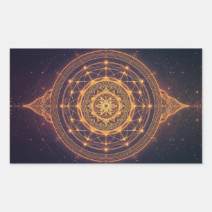 Portal of the Infinite Light – A Sacred Mandala Rectangular Sticker