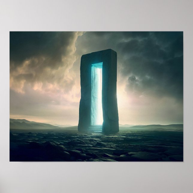 Portal on Desert Planet Poster (Front)