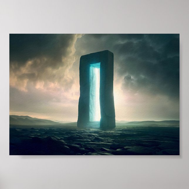 Portal on Desert Planet Poster (Front)