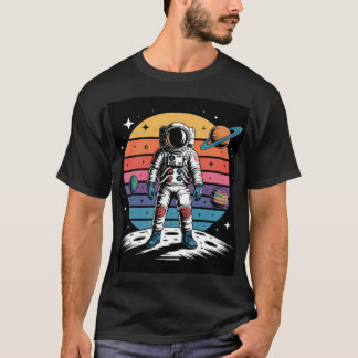Portal to the Stars – Astronaut Facing the Cosmic  T-Shirt