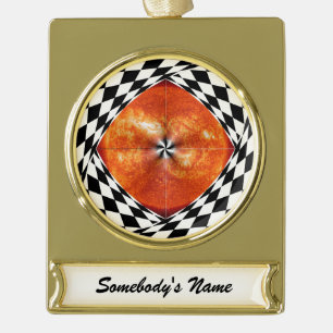 Portal to the Sun by Kenneth Yoncich Gold Plated Banner Ornament