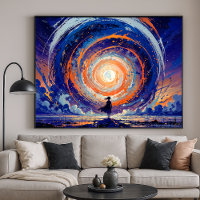 Portal Vortex - Lone Silhouette Fantasy Art