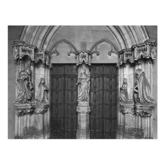 Portal with a trumeau depicting the Virgin Postcard
