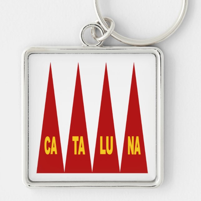 Porte-clé carré Premium  CATALUNA Key Ring (Front)