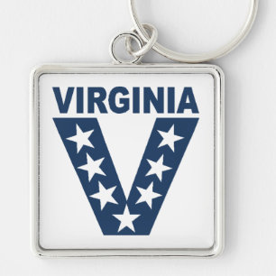 Porte-clé carré Premium VIRGINIA VICTOIRE Key Ring