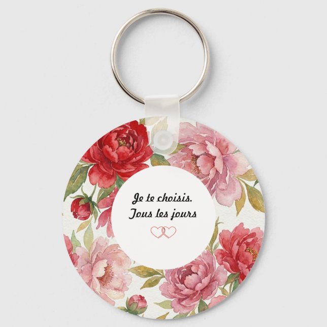 Porte-clé Couple – Deux regards, une histoire Key Ring (Front)