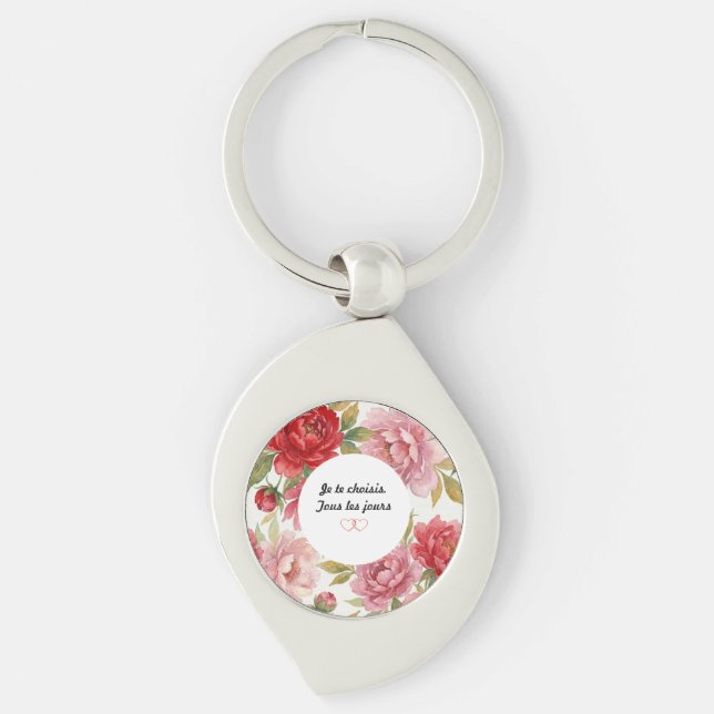 Porte-clé Couple – Deux regards, une histoire Key Ring (Front)