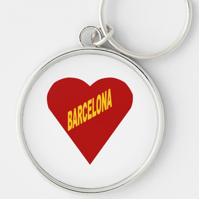 Porte-clé rond Premium  BARCELONA Key Ring (Front)